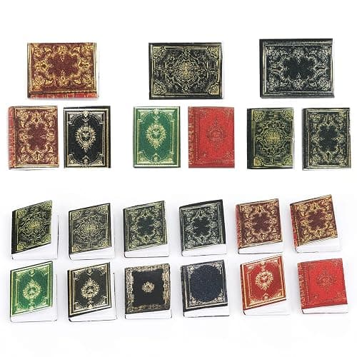 Molain Miniatures Dollhouse Books, 1:12 Scale Mini Books, Model Decoration for Dollhouse Accessories Boys and Girls Play Entertainment Supplies (12 Pcs) thumbnail 3