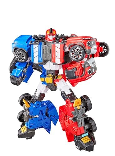 New TOBOT, TOBOT Twins, Youngtoys Transforming Collectible Vehicle to Robot, Heroes Animation Character Toys for Kids 4 and up Transform Toys Cars, Large Size Integration 10-inch thumbnail 3