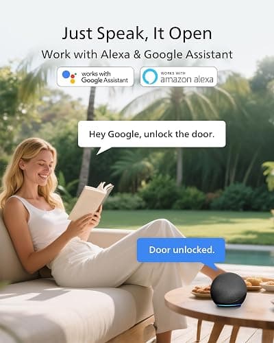 Philips WiFi Keypad Door Lock with Handle, Built-in WiFi, APP Remote Control, Voice & Fingerprint Unlock, Smart Locks for Front Door with Auto Lock, Digital Front Door Lock Set, Keyless Entry Deadbolt thumbnail 4