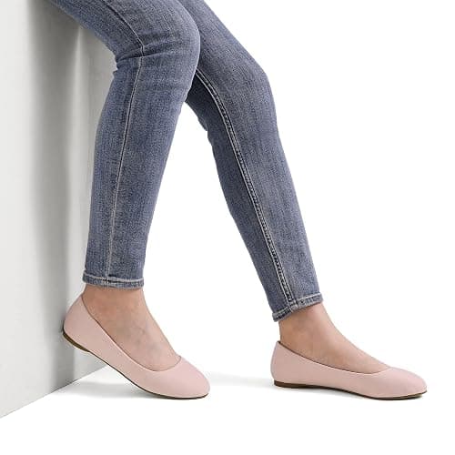 DREAM PAIRS Women's Sole-Simple Wide Width Flats, Ballerina Walking Flats, Comfortable Slip on Shoes thumbnail 6