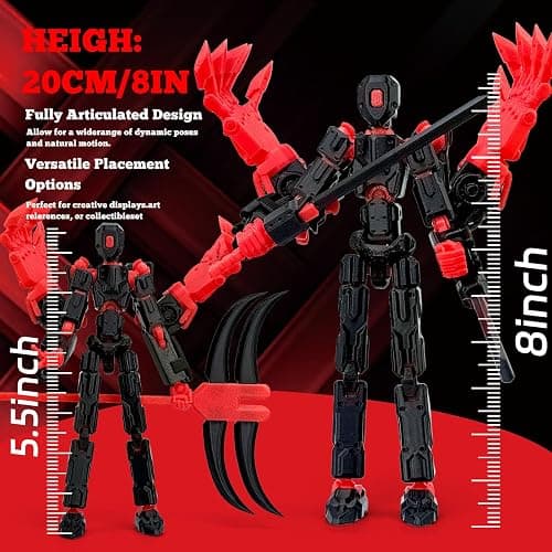 T13 Assembly Completed Action Figure, T13 Multi-Jointed Movable Robot Action Figure Set,Collectors Desktop Decorations for Game Lovers Toys thumbnail 2