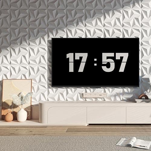 Art3d 3D Wall Panels 20 Pack, 11.8" x 11.8" (19 Sq.ft) PVC Wall Panels, Glue Up Wall Decor for Living Room, Bedroom, Office, White thumbnail 8