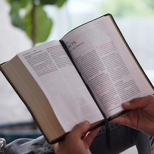 NKJV, End-of-Verse Reference Bible, Personal Size Large Print, Leathersoft, Black, Red Letter, Comfort Print: Holy Bible, New King James Version thumbnail 3