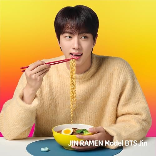 OTOKI Jin Ramen (SPICY), BTS Jin & JIN RAMEN edition without BTS Jin Sticker, Authentic Korean Instant Noodles, Rich and Savory Beef Broth, Quick and Easy Meal 4.23 oz x 18 Pack (1 Box) (PACK OF 18, SPICY) thumbnail 4