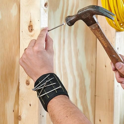 MagSnap Magnetic Wristband by Wrap-It Storage - Black - Great Father Gift Wrist Magnet Tool Belt and Screw Holder thumbnail 7