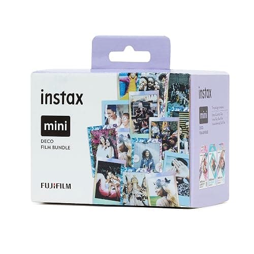 instax Limited edition 3 pack Deco mini film Bundle, Confetti, SKY Blue, Mermaid Borders, pack contains 3 x 10 shot film catridges thumbnail 3