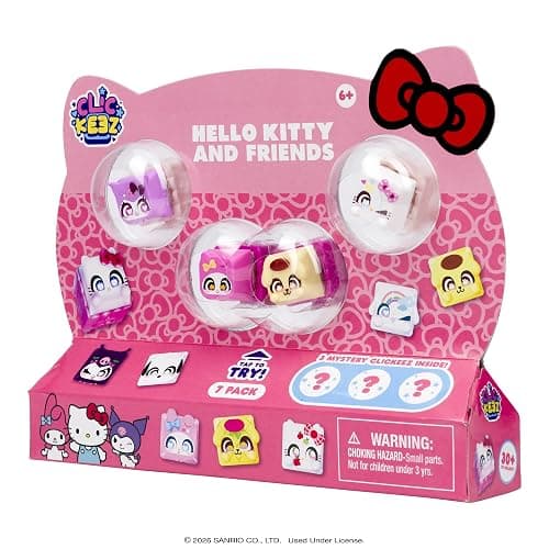 Clickeez Series 1 Hello Kitty & Friends 7-Pack | 7 Collectible Character Keyboard Keys Click and Clack | Create Your Own Keychain | Ages 6+ thumbnail 9