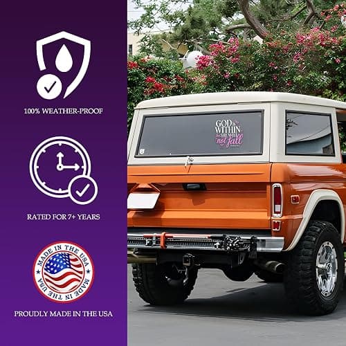 God is Within her She Will Not Fall Car Decal thumbnail 3