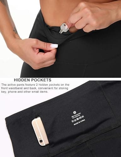 THE GYM PEOPLE Women's High Waist Workout Legging Soft Tummy Control Squat Proof Yoga Running Pants thumbnail 6