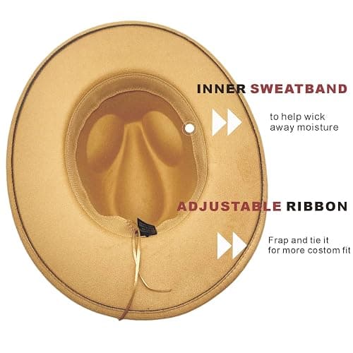 JXXAMZ33 Cowgirl Hat with Wide Belt Western Cowboy Hats for Womens thumbnail 4