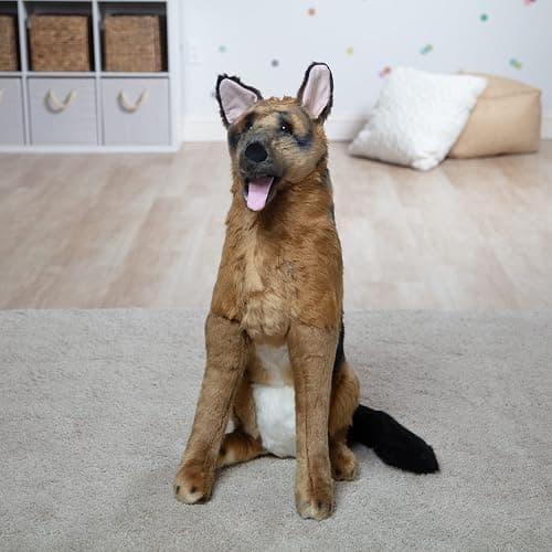 Melissa & Doug Giant German Shepherd - Lifelike Stuffed Animal Dog (Over 2 feet Tall) thumbnail 9