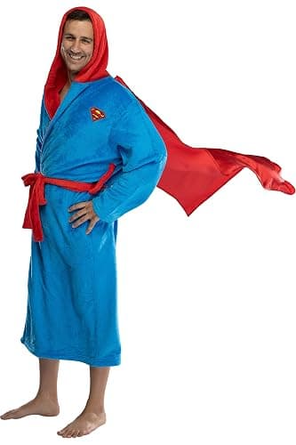 INTIMO DC Comics Adult Superhero Plush Fleece Hooded Costume Robe thumbnail 3