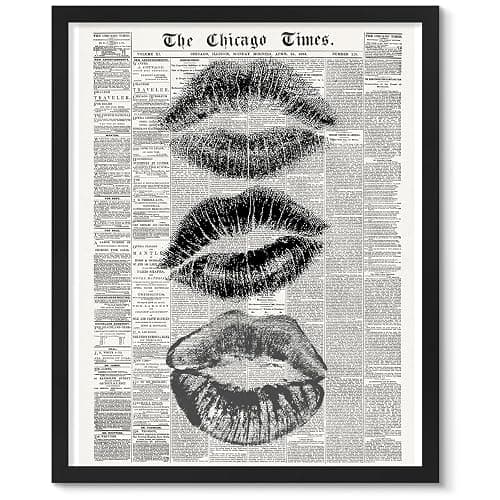 Black n’ white newspaper canvas poster - Image 1
