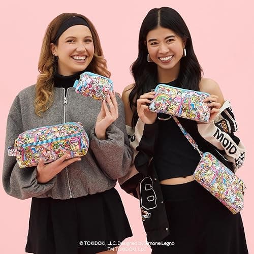 JuJuBe x tokidoki 20th Anniversary Celebration Be Dapper Toiletry Cosmetic Bag, Cute Zippered Pouch Bag for Women and Girls, Ideal Organization for Travel, Luggage, School, Work, Machine Washable thumbnail 7