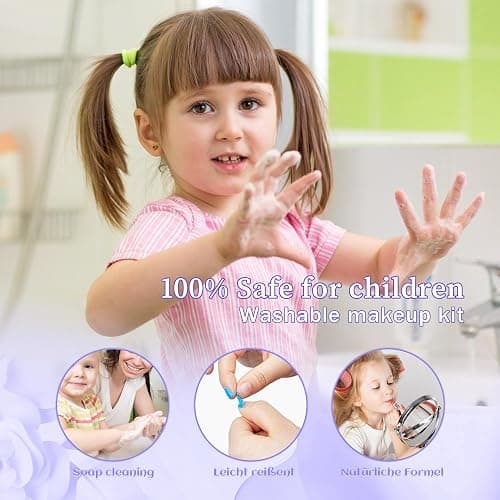 Kids Makeup Sets for Girls 5-8 - Washable Makeup for Kids 8-12, Maquillaje para Niñas, Play Make Up Kit, Toys for Little Girl, Princess Toddler Kid Stuff, Ages 3456789 10 Year Old Girl Birthday Gifts thumbnail 5