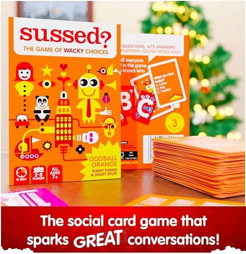 SUSSED The Wacky ‘What Would You Do?’ Social Card Game - Kids Stocking Stuffer, Gift & Family Travel Game for Boys, Girls, Teens - Fun & Easy to Play - Ages 7+ - Oddball Orange Deck thumbnail 4