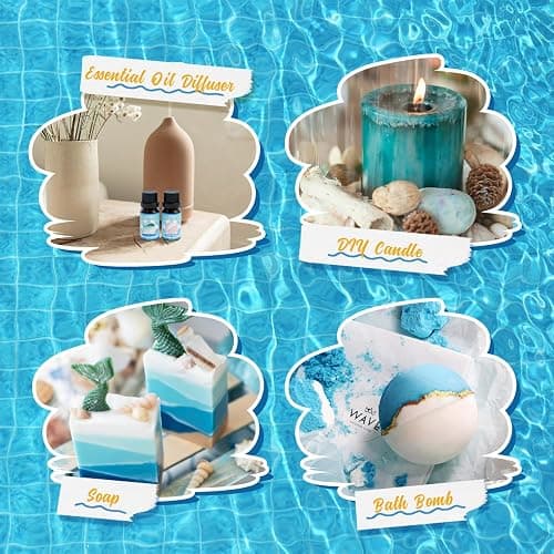 SoulOrigin Sommer ätherische Öle Set, Duftöl Geschenk Set für Öl Diffuser, Duftöle für Seifenkerze Herstellung 6x10ml Meeresbrise, Ananas, Wassermelone, Kokosnuss, rosa Strand und Pina Colada thumbnail 6