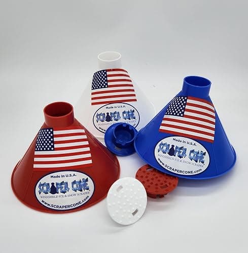 SCRAPER CONE®️ The Original Ice Scraper Made in The USA 10 Colors to Choose from Select Colors to Match Your Favorite Team Snow Removal Magical Frost Removal Funnel Shaped (Hot Pink) thumbnail 4