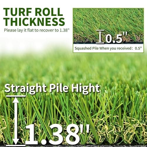 SunVilla SV7'X13' Realistic Indoor/Outdoor Artificial Grass/Turf 7 FT X 13 FT (91 Square FT) thumbnail 3