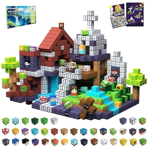 SSAWER 150 PCS Magnetic Building Blocks for Kids, Montessori Magnetic Toys, Build Zombie Island Set, STEM Toddler Sensory Building Blocks for Boys Girls 3 4 5 6 7 8 9 10th Birthday Gift - Image 1