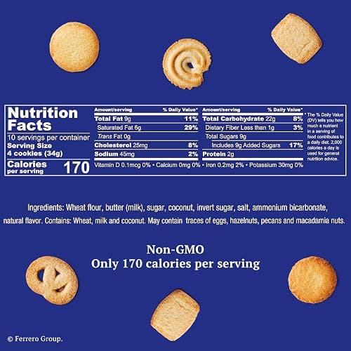 Royal Dansk Danish Butter Cookie Selection, 12 oz Tin – Authentic Assortment of Original Butter Cookies Made with Real Butter, No Preservatives or Artificial Colors, Perfect for Gifting thumbnail 8