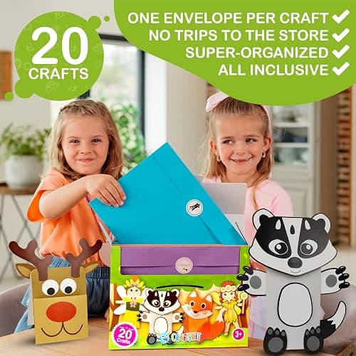 Craftikit® 20 Award-Winning Fairy Garden Crafts for Kids - 20 All-Inclusive Fun Paper Toddler Crafts, Fairy Garden Kit for Kids Ages 3-10 thumbnail 4