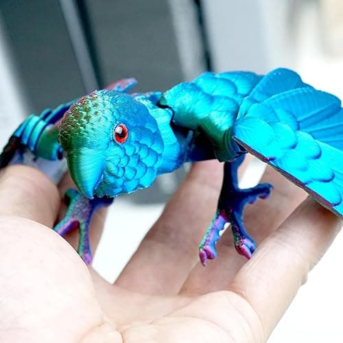 3D Print Parrot Figure, Bird with Wing,Movable Joints, Home Office Decor,Interesting Toys for Autism/ADHD,Festival Gifts toco,Fidget Toys, Executive Desk Animals Toy thumbnail 8