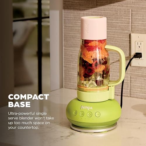 Ninja Blendboss™ | Personal Blender for Smoothies & Frozen Drinks | 26oz Travel Tumbler with LeakProof Lid, Chug Spout & Detachable Straw | Auto-iQ Technology | Watermelon Bubble Gum | DB351GN thumbnail 8
