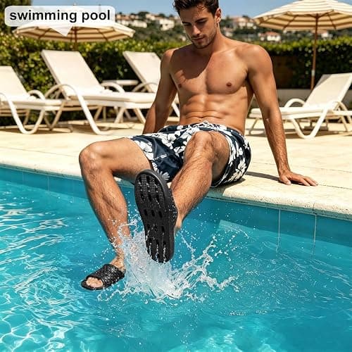 Xomiboe Shower Shoes Men Quick Drying Women Shower Sandals Non-Slip Comfortable House Slippers Bathroom Hotel Flip Flops Slides With Students Gym thumbnail 3