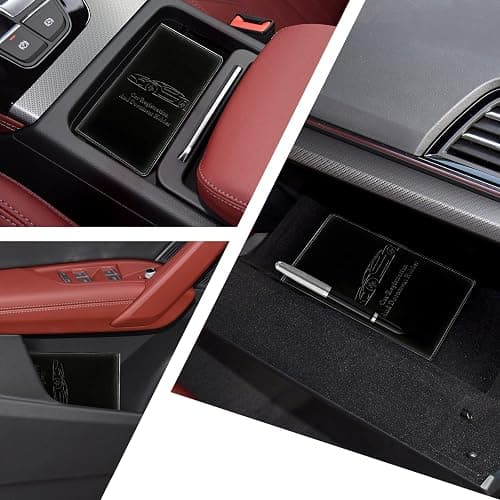 Peisicne Car Registration and Insurance Card Holder for Women Men, Black Glove Box Paperwork Organizer with Magnetic Buckle for Easy Access and Protect Documents and Various Cards in Vehicle thumbnail 7
