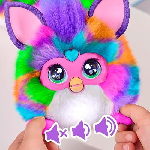 FURBY DJ Interactive Toy, Neon Star, Snuggly Electronic Plush, Music, Lights, Motion, & Games, Speaks English & Furbish, 32 in Long, 6+ Years (Amazon Exclusive) thumbnail 5