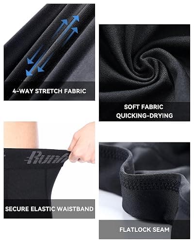 Runhit Youth Boys' Compression Shorts,Boys Performance Athletic Base Layers Underwear Sports Shorts thumbnail 3