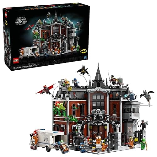 LEGO DC Batman Arkham Asylum Building Set for Adults - Home Decor for Bedroom, Office, or Book Shelf - Collectible for Comic Book & Movie Fans, Ages 18+ - Gift Idea for Birthdays - 76300 - Image 1