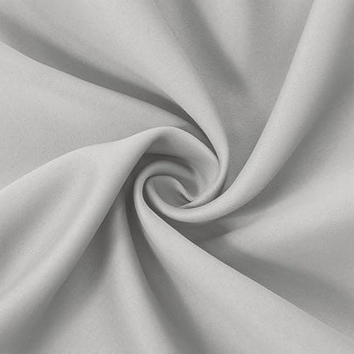 LEMOMO Blackout Curtains 52 x 84 inch/Light Grey Curtains Set of 2 Panels/Thermal Insulated Room Darkening Bedroom Curtains thumbnail 5