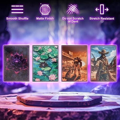 MTG Card Sleeves 100CT (Crimson Black Lotus), Matte Art Card Sleeves, Matte Back & Clear Front, 66x92mm thumbnail 5