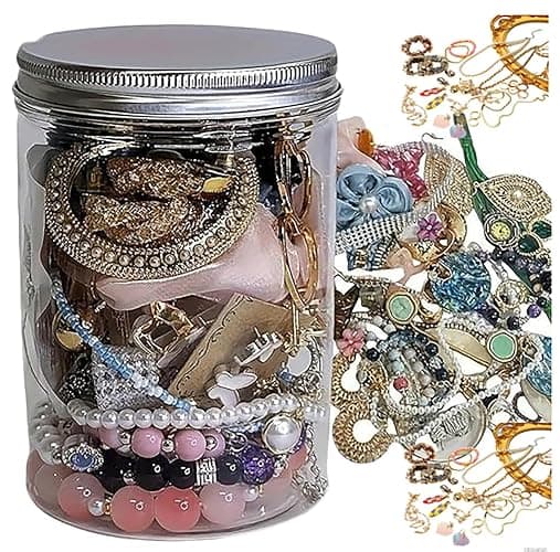 Mystery Jewelry Jar 30Pcs, Valentine's Gift Box – Necklace, Earrings, Ring, Bracelet Set for Her - Image 1