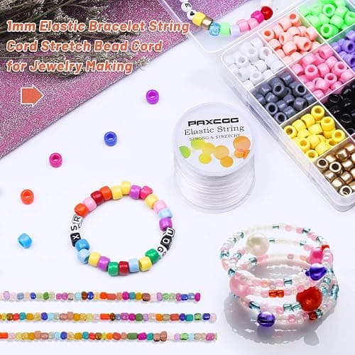 Paxcoo Elastic Bracelet String Cord Stretch Bead Cord for Jewelry Making and Bracelets Making thumbnail 5