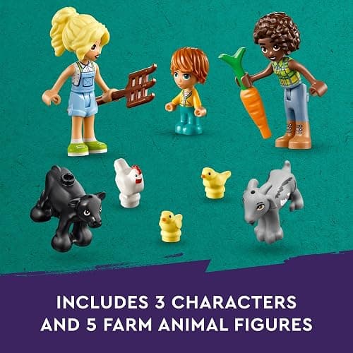 LEGO Friends Farm Animal Sanctuary Building Toys Set - Farm Toy Set with Tractor - Birthday Gift Idea for Kids, Girls & Boys, Ages 6+ - Includes 3 Minifigures & 5 Farm Animals - 42617 thumbnail 4
