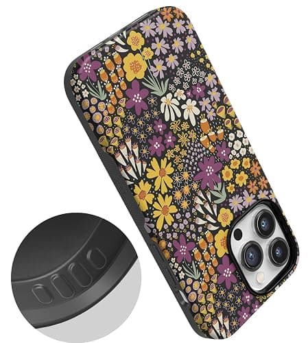 Casely iPhone 14 Pro Case | Falling for You | Plum Floral | Compatible with MagSafe | Bold Protective Design thumbnail 3