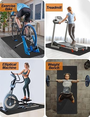 Innhom Floor Protection Mat for Sports Equipment - High Density PVC, 152 x 76 cm & 200 x 90 cm, Under Treadmill, Elliptical Trainer, Peloton Bicycle thumbnail 4