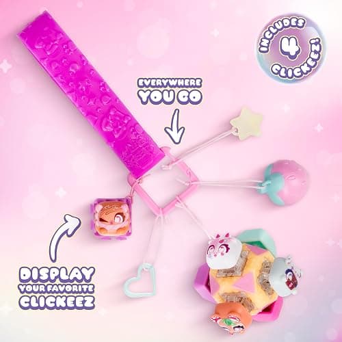 Clickeez Series 3 Deluxe Keychain Fidget Cube | Collectible Character Keyboard Keys Click and Clack | Create Your Own Fidget Keychain | Ages 6+ thumbnail 3