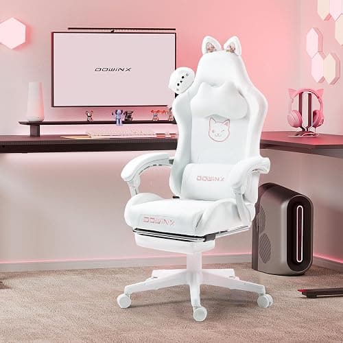 White gaming chair thumbnail 6