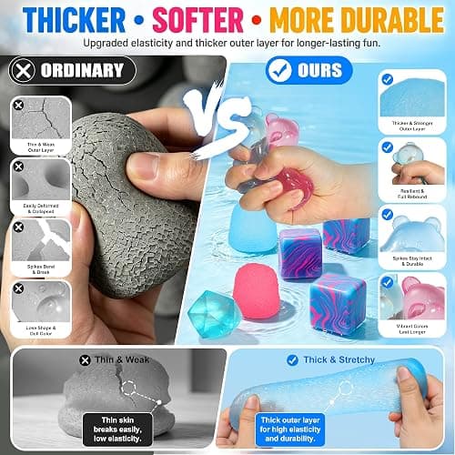 4Pcs Pink Taba Squishy Fidget Toys, Bear Cube Gummy Masonry Ice Stress Balls for Kids and Adults, Squishies Cube, Sensory Toys for Kids Fidgets for Classroom Prize, Birthday Gifts Party Favors thumbnail 8
