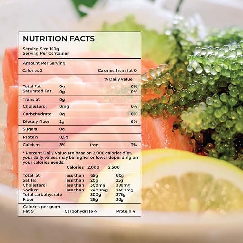 NAMISO OKINAWA Organic Sea Grapes,Organic Seaweed, Umibudo, Green Caviar, Dehyrated lato, Seagrapes , Superfood - Enhance Health, Boosting Immune System (3.5 Oz (Pack of 5), 1 box) thumbnail 6