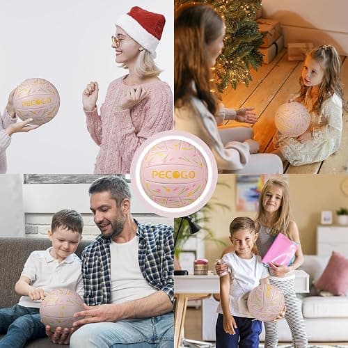 PECOGO Volleyball Size 5 PU Leather Soft Indoor Outdoor Volleyballs Sports Training Game Play Ball for Beginner, Teenager, Adult, 8.2 thumbnail 5