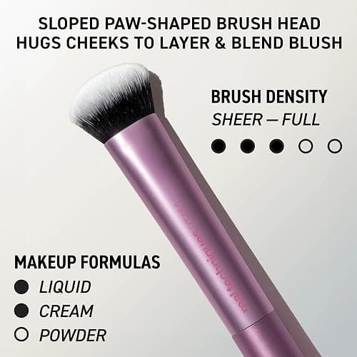 Real Techniques Big Blends Energy Brush + Dual-Sided Puff Kit, 6-Piece Set | Makeup brushes set with dual-sided puff kit, 2-in-1 powder puff, ultra-soft synthetic bristles for makeup blending thumbnail 5