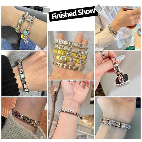 papasgix Italian Charm Bracelets, Italian Charm Bracelet Links, 9mm Stainless Steel Italian Charms, Detachable Personalized thumbnail 2