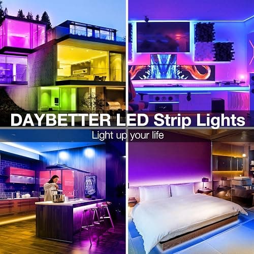 DAYBETTER Led Strip Lights 200 ft(2 Rolls of 100 ft) Smart Strips with App Control Remote, Led Lights for Bedroom, Music Sync Color Changing for Room Home Decor Party Festival thumbnail 8