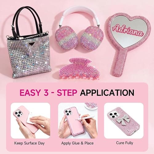 4mm Resin Rhinestones 40000Pcs, Bedazzling Kit with B7000 Glue, Tweezers & Pickup Pen, 40 Vibrant Colors for Nail Art, DIY Crafts, Clothes, Shoes, Graduation Cap, Jewelry, Art Painting & Decorations thumbnail 4