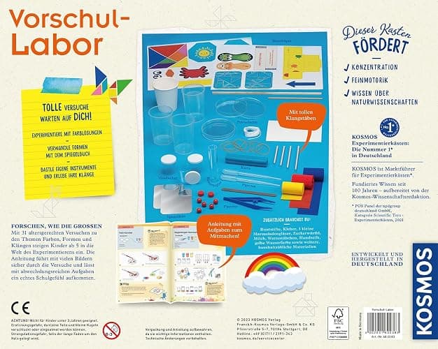 KOSMOS 602383 Vorschul-Labor - Experimente für Vorschulzeit, Experimentierkasten für Kinder ab 5 Jahren, Experimentierkasten für Vorschulkinder thumbnail 2
